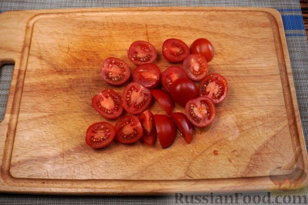 Омлет с перцем, помидорами, горохом и овсяными хлопьями